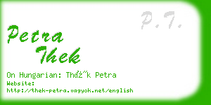 petra thek business card